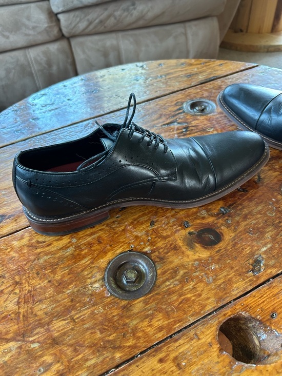 Stacy Adams Maddox Cap Toe Oxford - Black with Brown Sole main image 8
